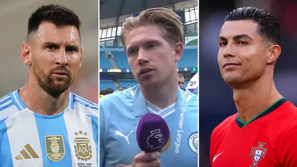 Kelvin de Bruyne did not hesitate when asked whether he would want to play with Cristiano Ronaldo or Lionel Messi.